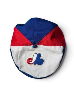Vintage 80s Montreal Expos Hat Pinwheel Speedy Muffler King Midway Ltée Cap